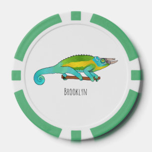 Jetons De Poker Illustration du caméléon de Jackson