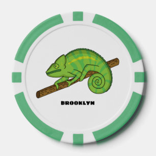 Jetons De Poker Illustration du caméléon de la parson