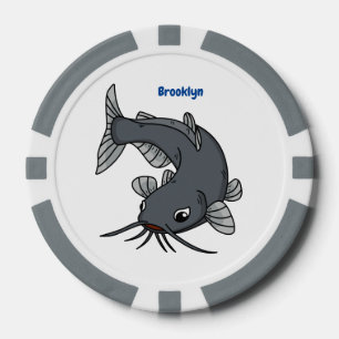 Jetons De Poker Illustration du poisson-chat mignon