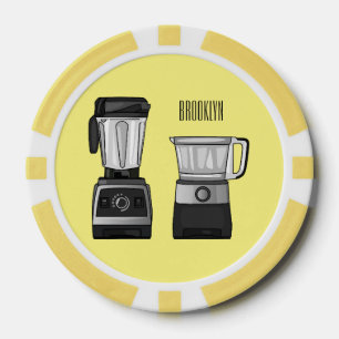 Jetons De Poker Illustration du processeur et du mixeur alimentair