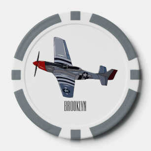 Jetons De Poker Illustration d'un avion de chasse-bombardier