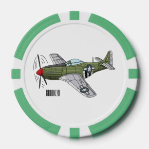 Jetons De Poker Illustration d'un avion militaire