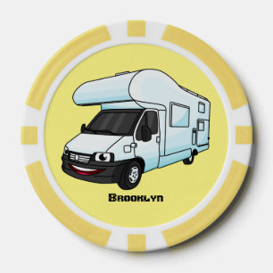 Jetons De Poker Illustration d'un campervan heureux
