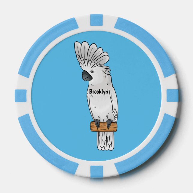 Jetons De Poker Illustration d'un oiseau de cobaye-parapluie (Recto)