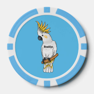 Jetons De Poker Illustration d'un oiseau de cokatoscope à crête de
