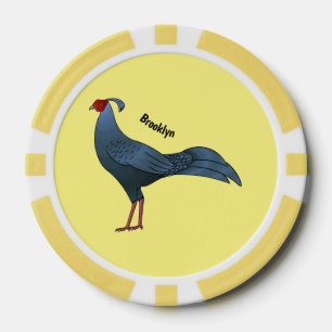 Jetons De Poker Illustration d'un oiseau siamois victime d'un tir
