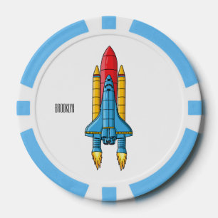Jetons De Poker Illustration d'un vaisseau de fusées