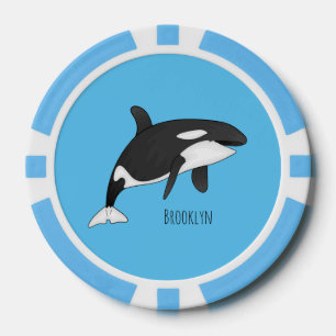 Jetons De Poker Illustration d'une baleine tueuse