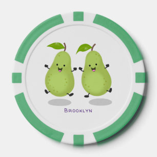 Jetons De Poker Illustration d'une paire de poires mignonne