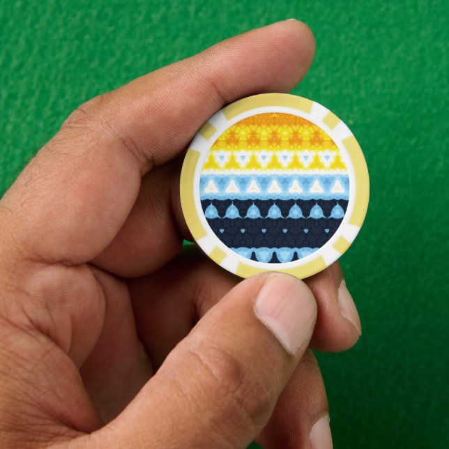Jetons De Poker Indicateur de la fierté AroAce Super géométrique B (main)