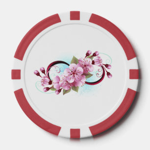 Jetons De Poker Infinité avec les fleurs Sakura