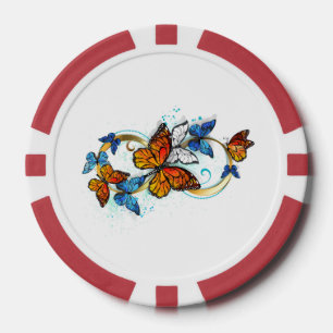 Jetons De Poker Infinité de papillons monarques