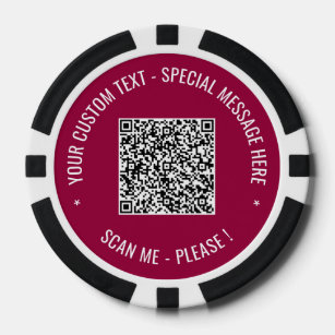 Jetons De Poker Info d'analyse de code QR et texte personnalisé vo