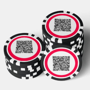 Jetons De Poker Informations personnalisées d'analyse de code QR C