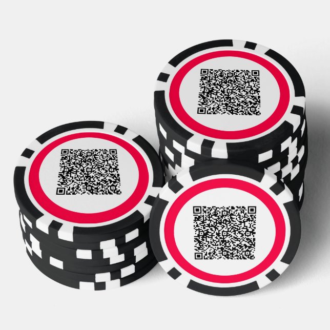 Jetons De Poker Informations personnalisées d'analyse de code QR C (Empiler)