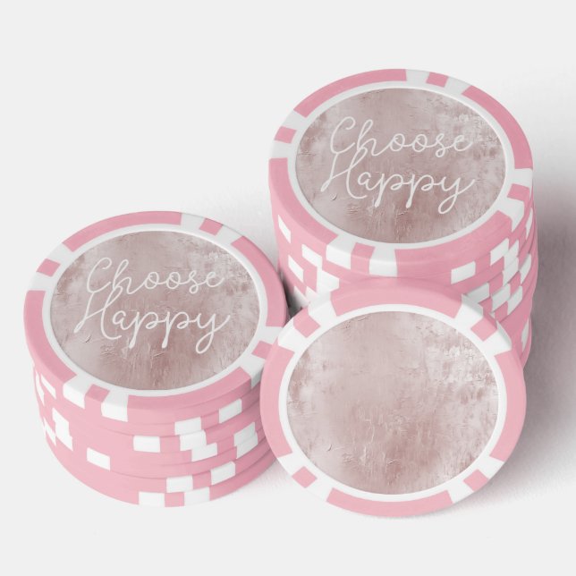 Jetons De Poker Inspirationnel Happy Chic Dusty Rose rose pâle (Empiler)