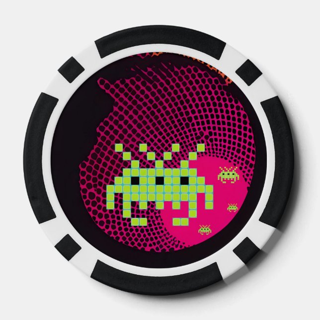 Jetons De Poker Invading Space Kings (Verso)