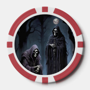 Jetons De Poker J'ai des frissons au clair de lune pâle