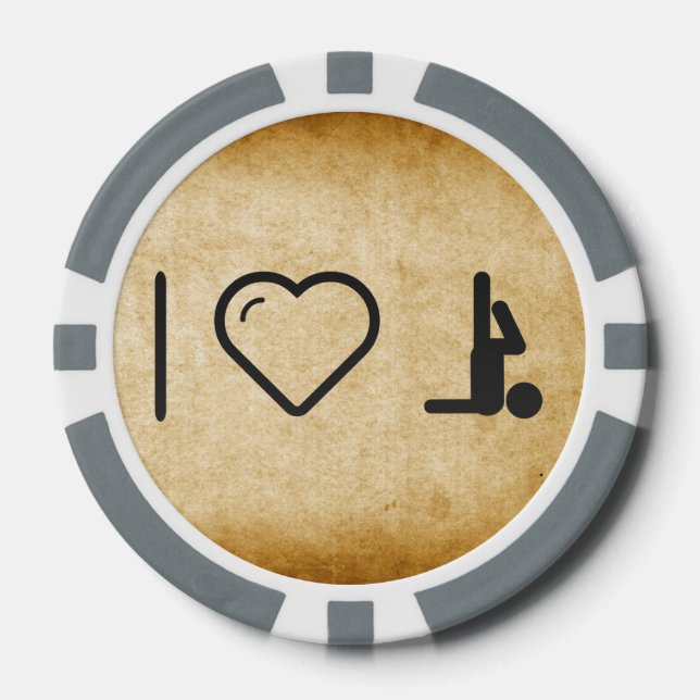 Jetons De Poker J'Aime Faire De L'Exercice (Recto)