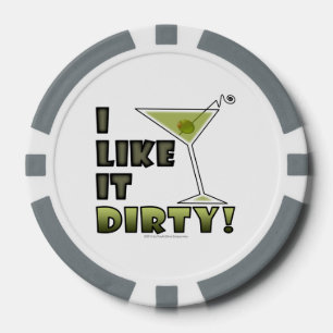 Jetons De Poker J'AIME QUE ÇA SOIT SALE ! Humour Dirty Martini