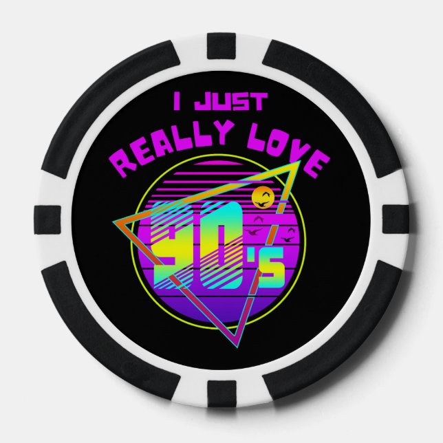 JETONS DE POKER J'AIME VRAIMENT LES 90 (Recto)