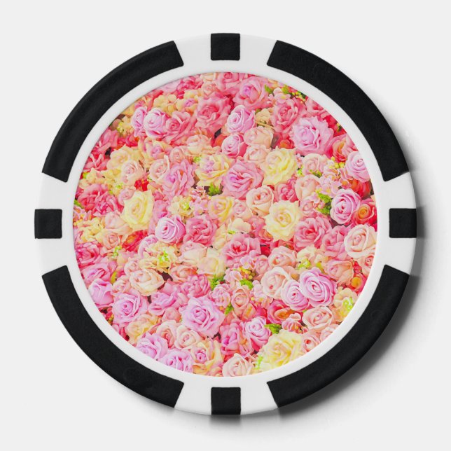 Jetons De Poker Jardin de roses (Recto)