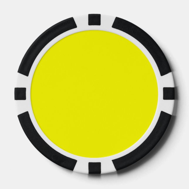 Jetons De Poker Jaune jaune (Recto)
