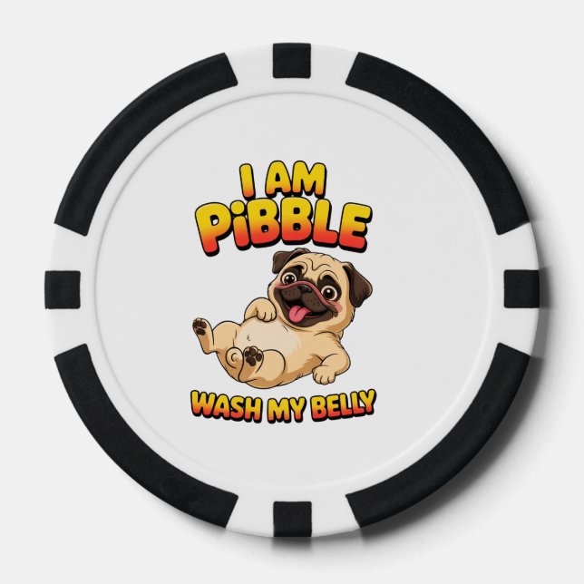 Jetons De Poker Je Suis Pibble Lavez Mon Ventre (Recto)