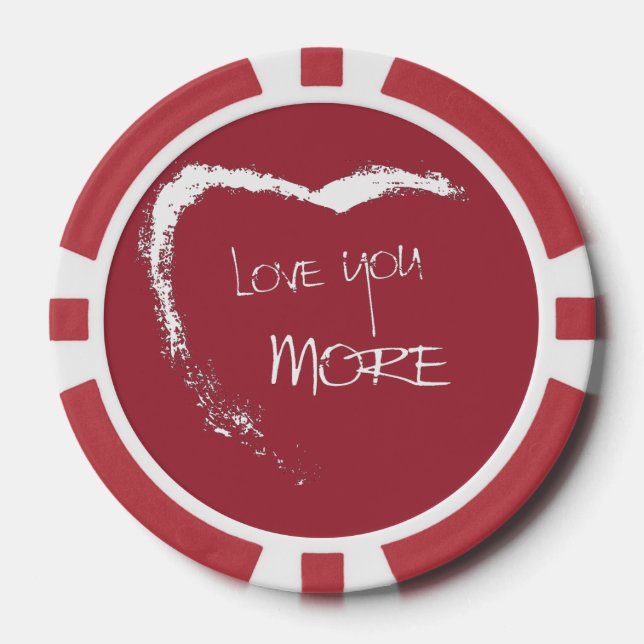Jetons De Poker Je t'aime plus (Recto)