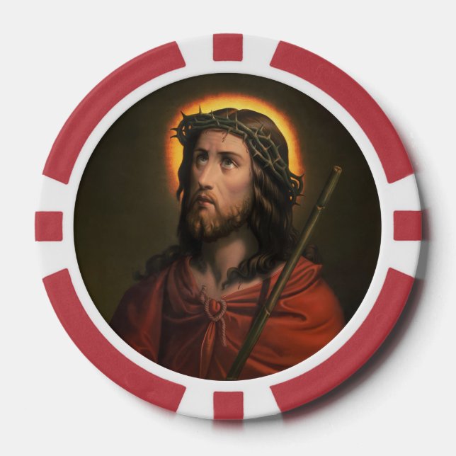 Jetons De Poker Jésus-Christ avec la Couronne d'épines (Recto)
