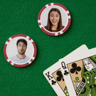 Jetons De Poker Jeu de mariage amusant avec deux photos personnali