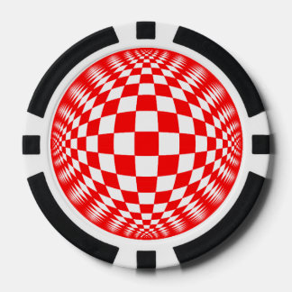 Jetons De Poker Jeu de puces de poker "Red Check Ball"