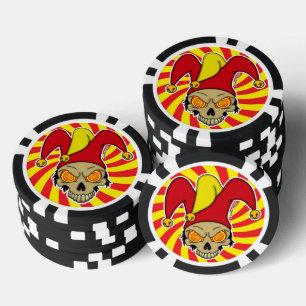 Jetons De Poker Joker Rouge Jaune Tourbillon Yeux Graphiques Screw