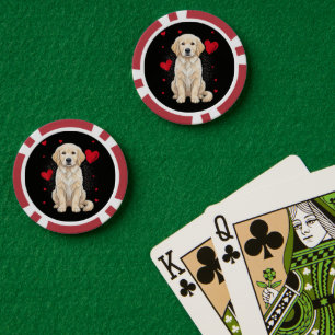 Jetons De Poker Joli chien Golden Retriever Cream anglais