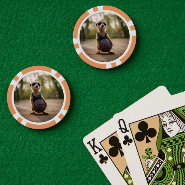 Jetons De Poker Joueur de basket-ball junior suricate, (Table de poker (double))