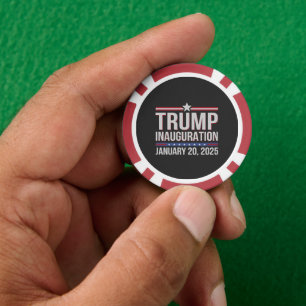Jetons De Poker Jour de l'investiture de Trump Janvier 2025 Présid