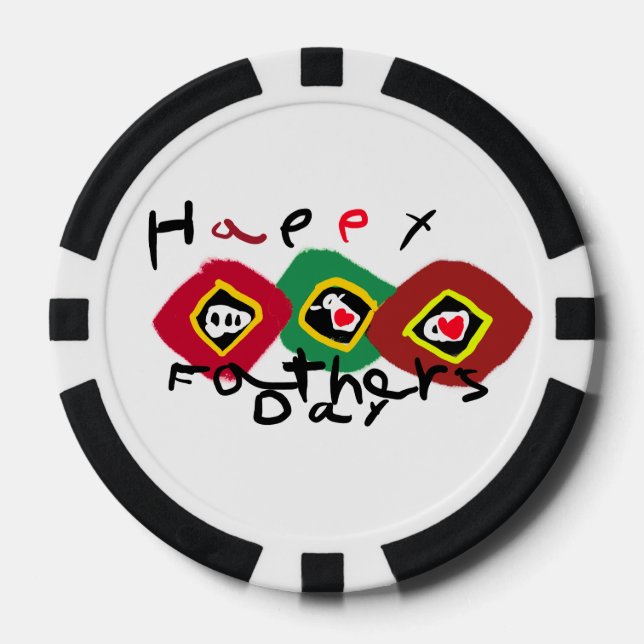Jetons De Poker Joyeuse fête des pères  (Recto)