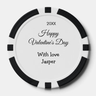 Jetons De Poker Joyeuse Saint-Valentin nom amour simple année styl