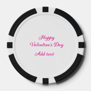 Jetons De Poker Joyeuse Saint-Valentin texte rose nom message
