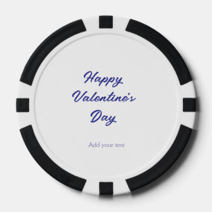 Jetons De Poker Joyeuse Saint-Valentin violet nom ajouter un messa