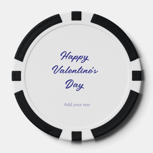 Jetons De Poker Joyeuse Saint-Valentin violet nom ajouter un messa (Recto)