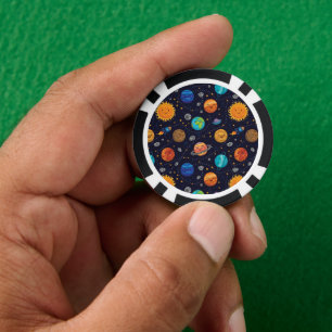 Jetons De Poker Joyeuses Planètes Chips de Poker