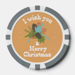 Jetons De Poker Joyeux Décor de Noël