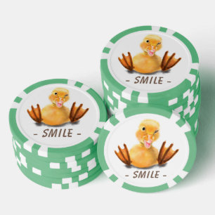 Jetons De Poker Joyeux Joueur Canard Drôle Chips de Poker Smile