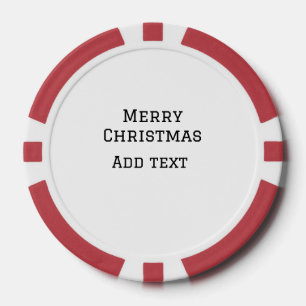 Jetons De Poker Joyeux Noël simple minimum ajouter nom modèle de t