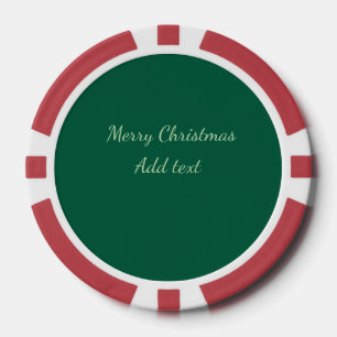 Jetons De Poker Joyeux Noël vert plaine solo arrière - plan vacanc