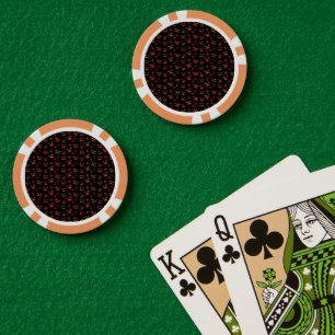 Jetons De Poker Joyeux Visages Joyeux Jack-O-Lantern D'Halloween