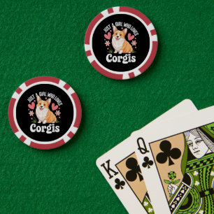 Jetons De Poker Juste une fille qui aime les Corgis