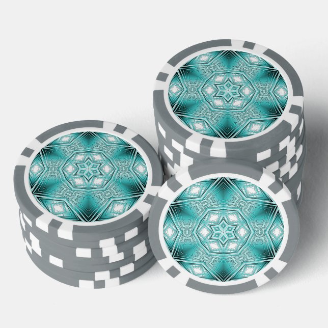 Jetons De Poker Kaleidoscope arctique (Empiler)
