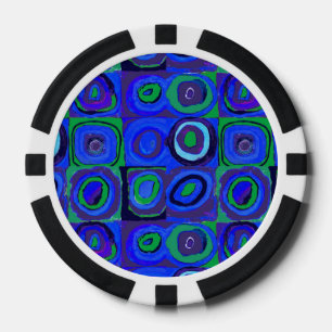 Jetons De Poker Kandinsky Farbstudie Carrés Bleus Cercle Carré 